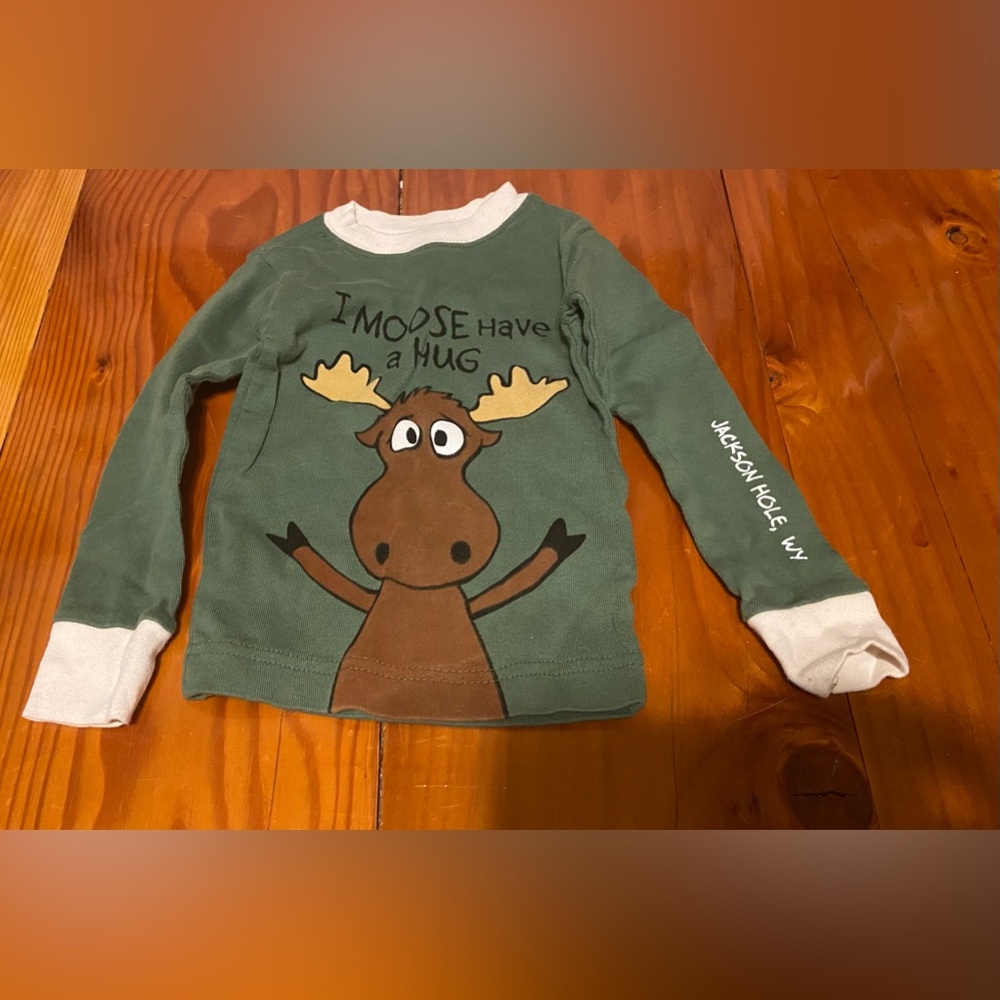 Lazy One Kids Toddler Pajama PJ Boys Girls Moose Bear Monster Bed Sz 2T Jackson